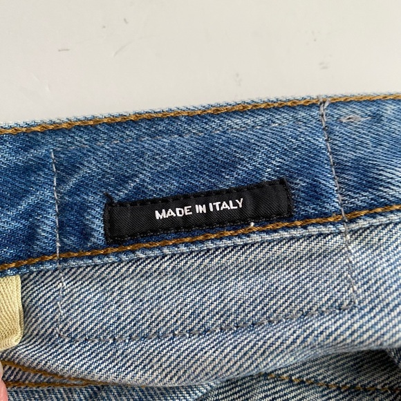 R13 $345 Hook Adjustable Cut Off Cuffed Jasper Blue Denim Jean Shorts SZ 27 - Picture 13 of 16